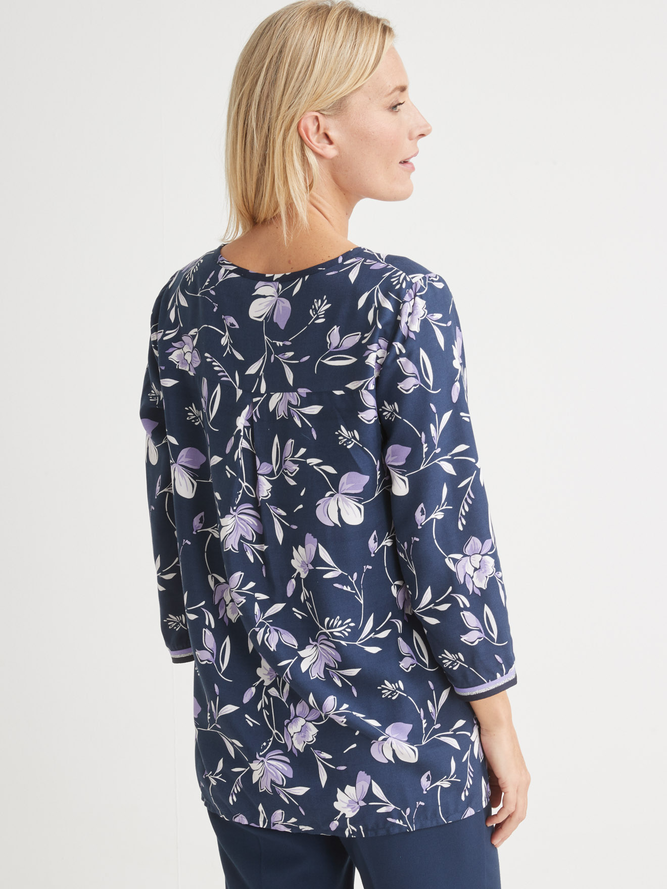 Blouse fluide manches 3/4