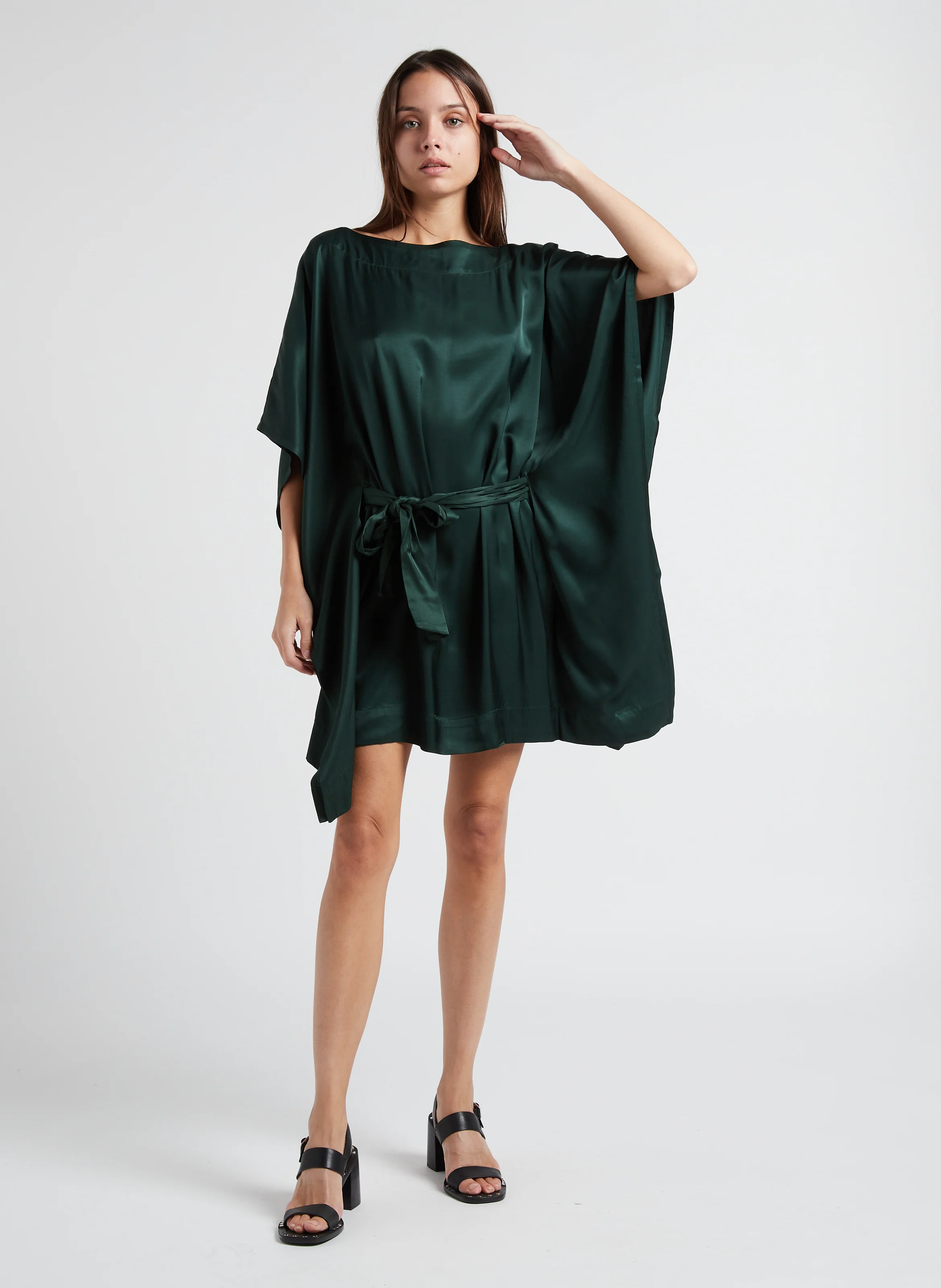 CARTNEY - Robe ample courte col bateau | Vert