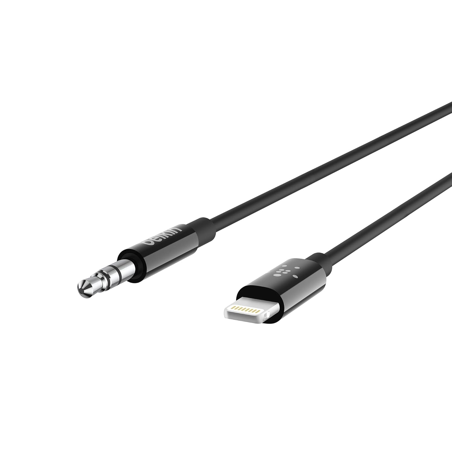 (1m) Lightning auf Audio 3.5mm Klinke Stecker AUX Kabel MFI (AV10172BT03-BLK) - Schwarz