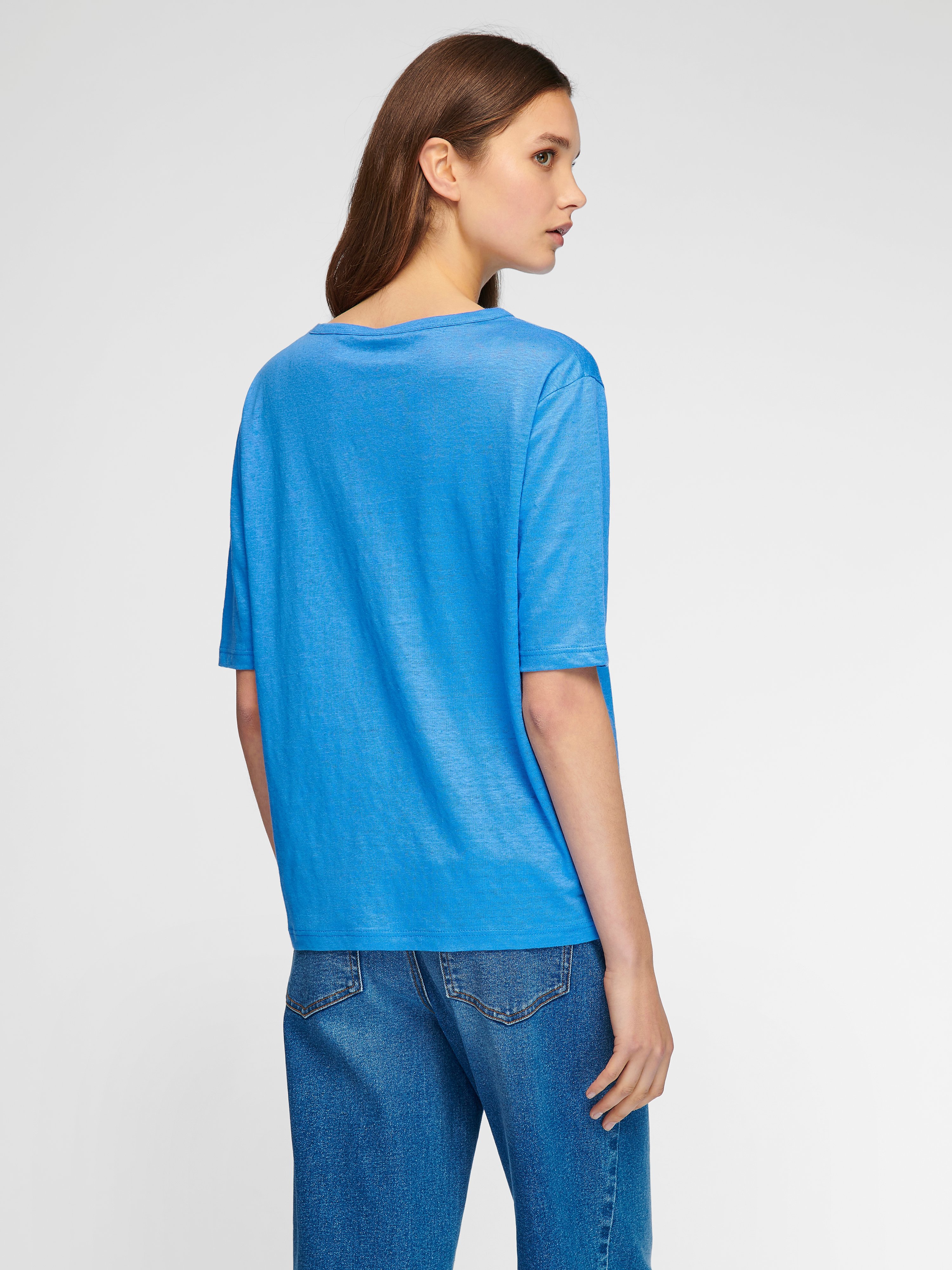 Rundhals-Shirt aus 100% Leinen