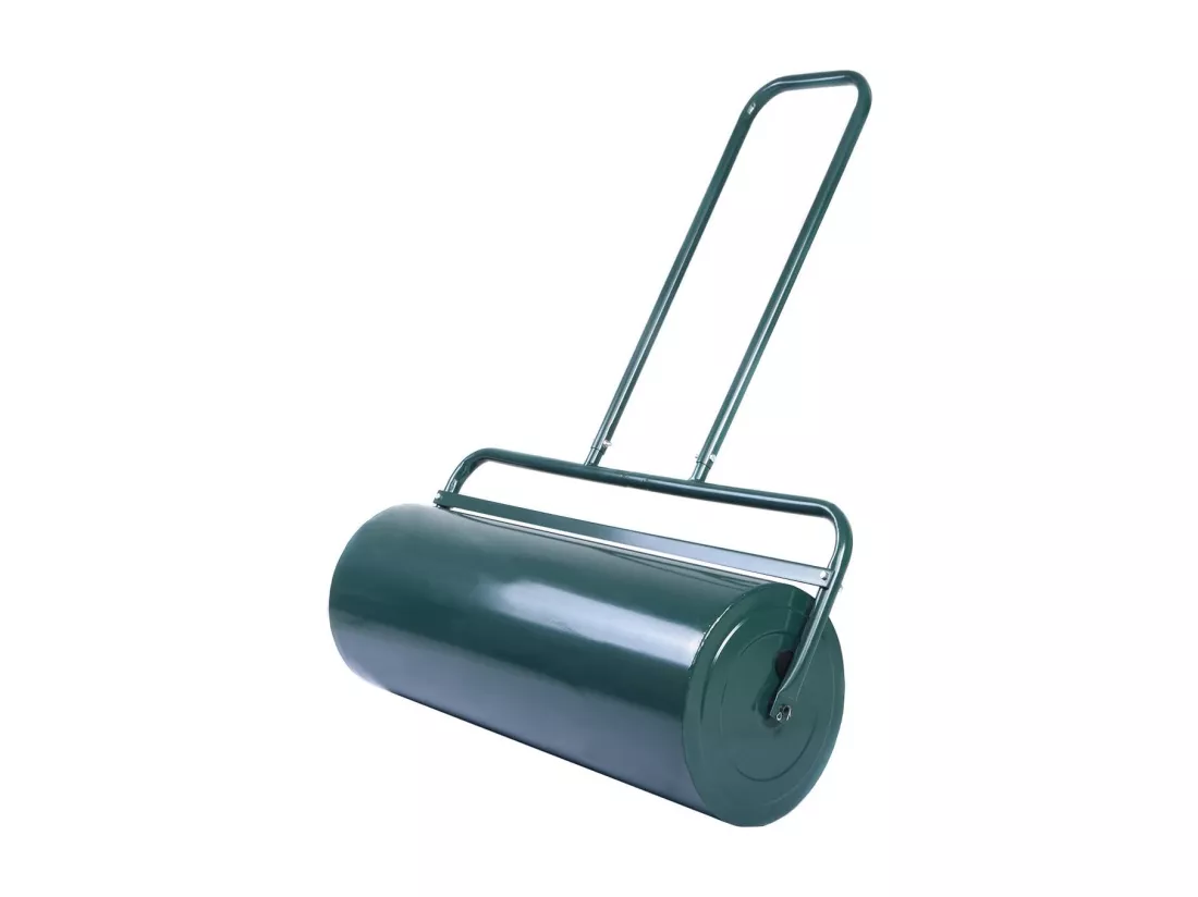 48L Rouleau à Gazon de Jardin avec Poignée en Acier Haute Résistance - Rempli d'Eau et de Sable - Ø du Rouleau : 32 CM Idéal pour Obtenir une Pelouse Uniforme, Lisse 114 x 60 x 32cm