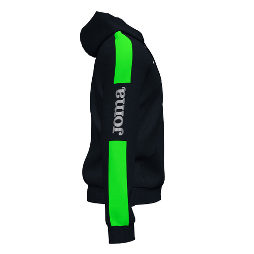Moletom com capuz Joma Championship IV, preto/verde fluorescente