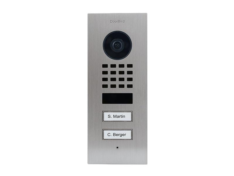 Doorbird IP Türstation D1102V Unterputz IP Video Türsprechanlage aus Edelstahl V2A mit 2 Ruftasten