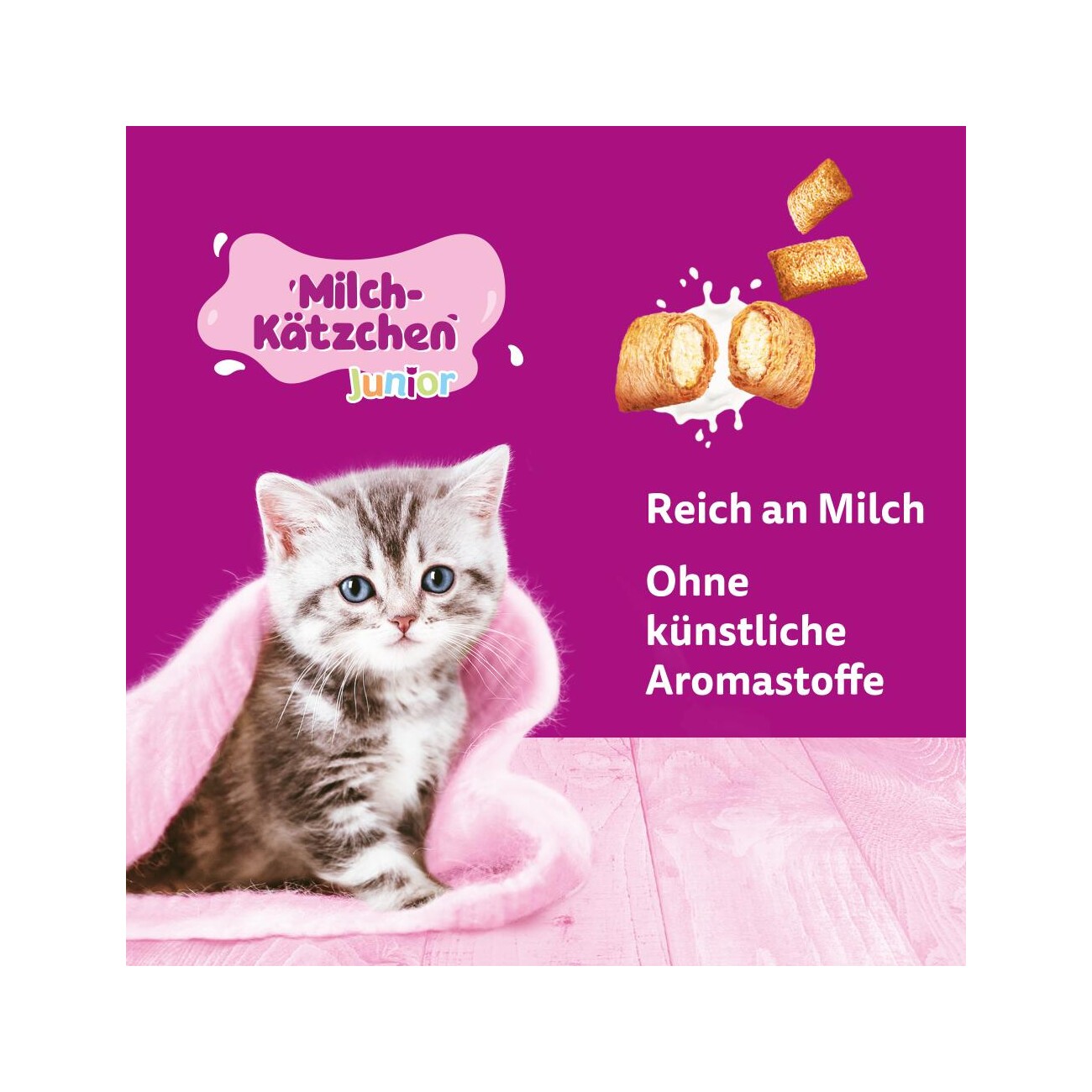 Whiskas Snacks, Junior, Milch-Kätzchen, Huhn 6x50 g