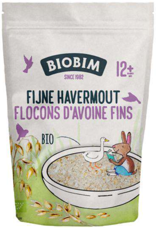 Biobim Fijne Havermout Pap 12+ Maanden bio 250G