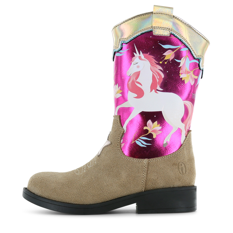 Shoesme Metallic-Rosa Westernstiefel