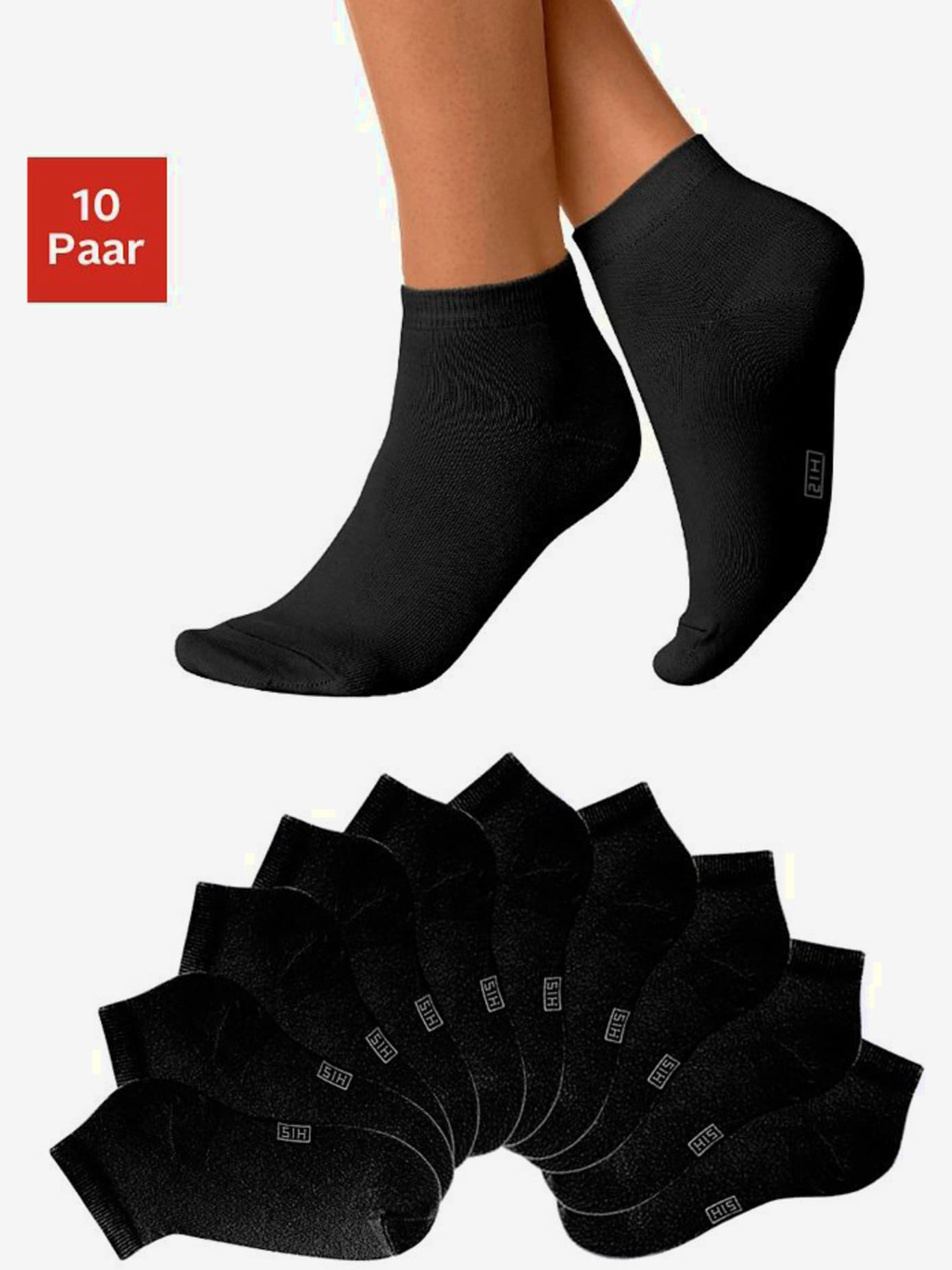 Lot de 10 socquettes dans différentes gammes de couleurs