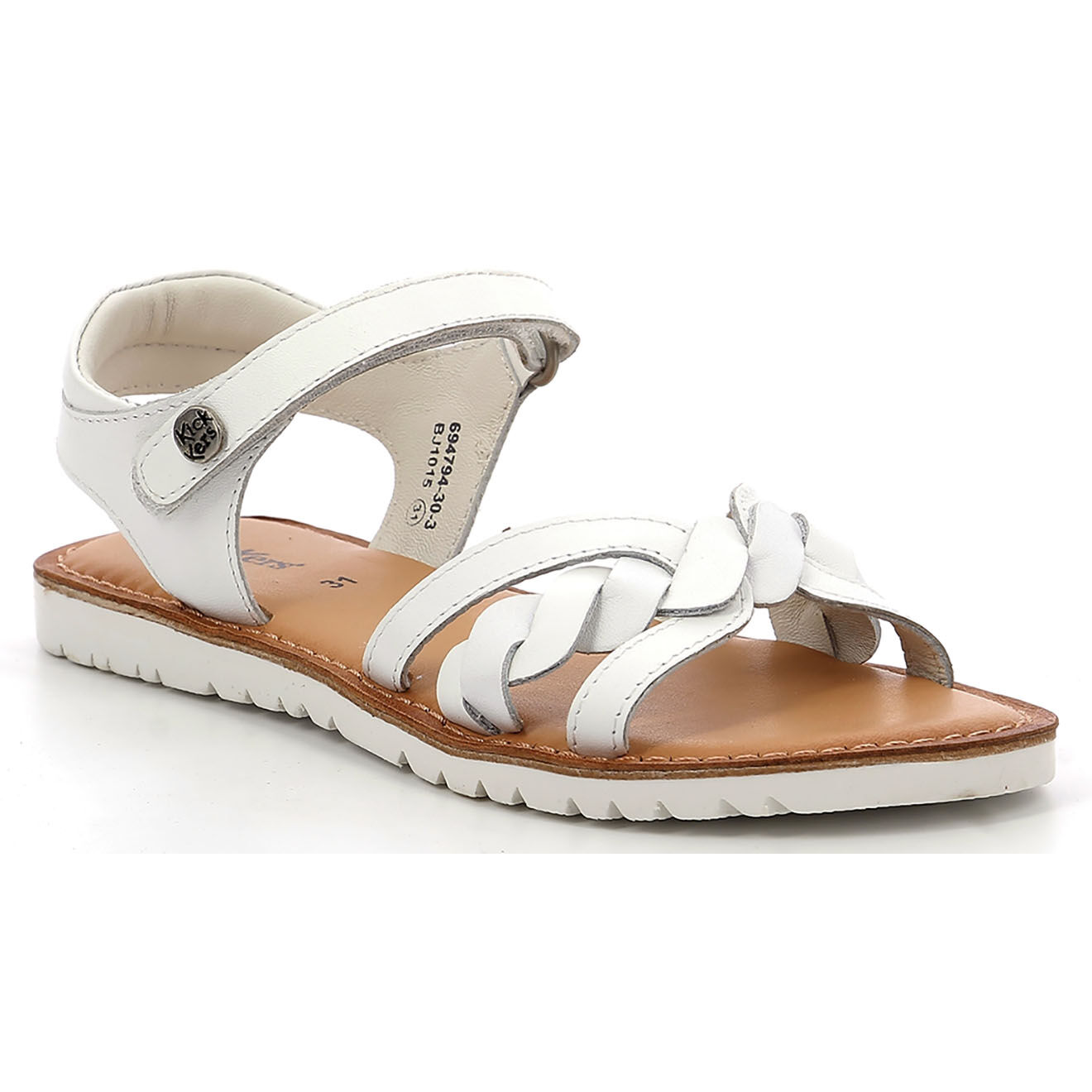 Kickers Sandales en Cuir Betty blanches