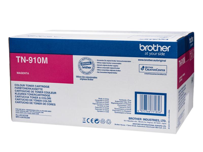 Brother Toner TN-910M Magenta Toner, Magenta