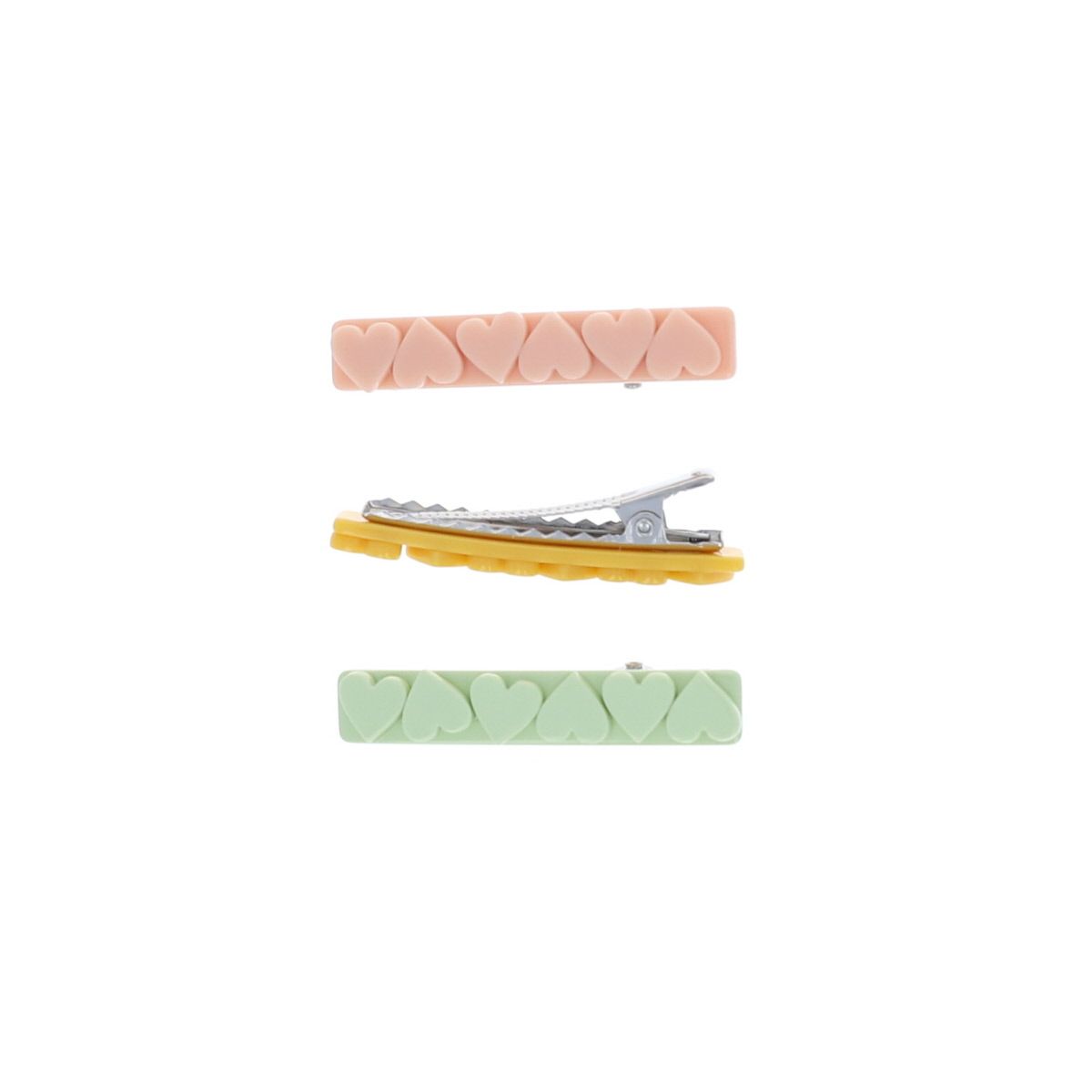 Lot de 3 barrettes à coeurs Roodoudou
