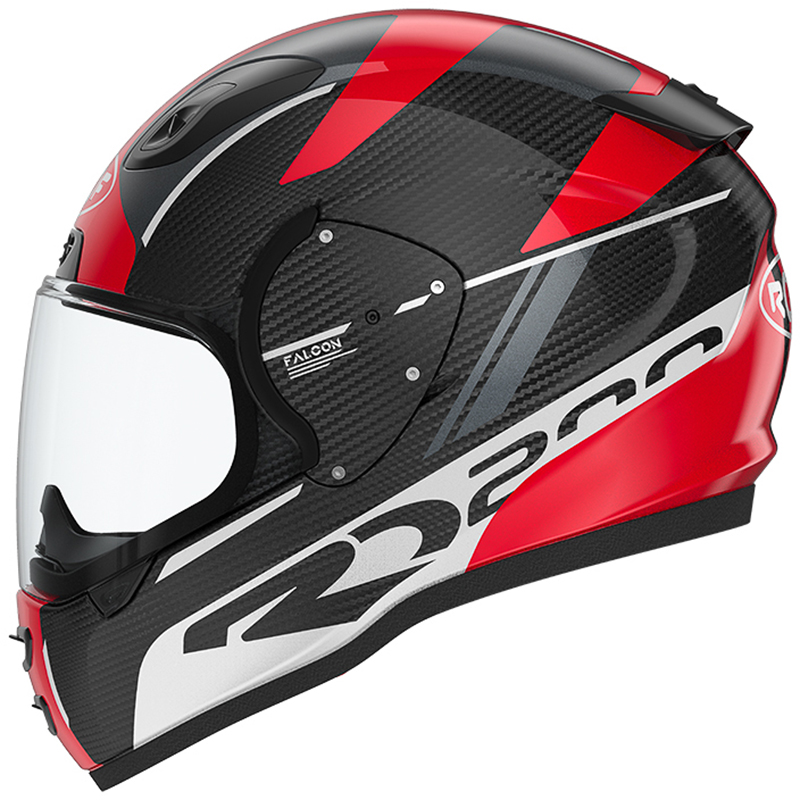 Roof - Casque RO200 Carbon Falcon Noir / Rouge / Blanc