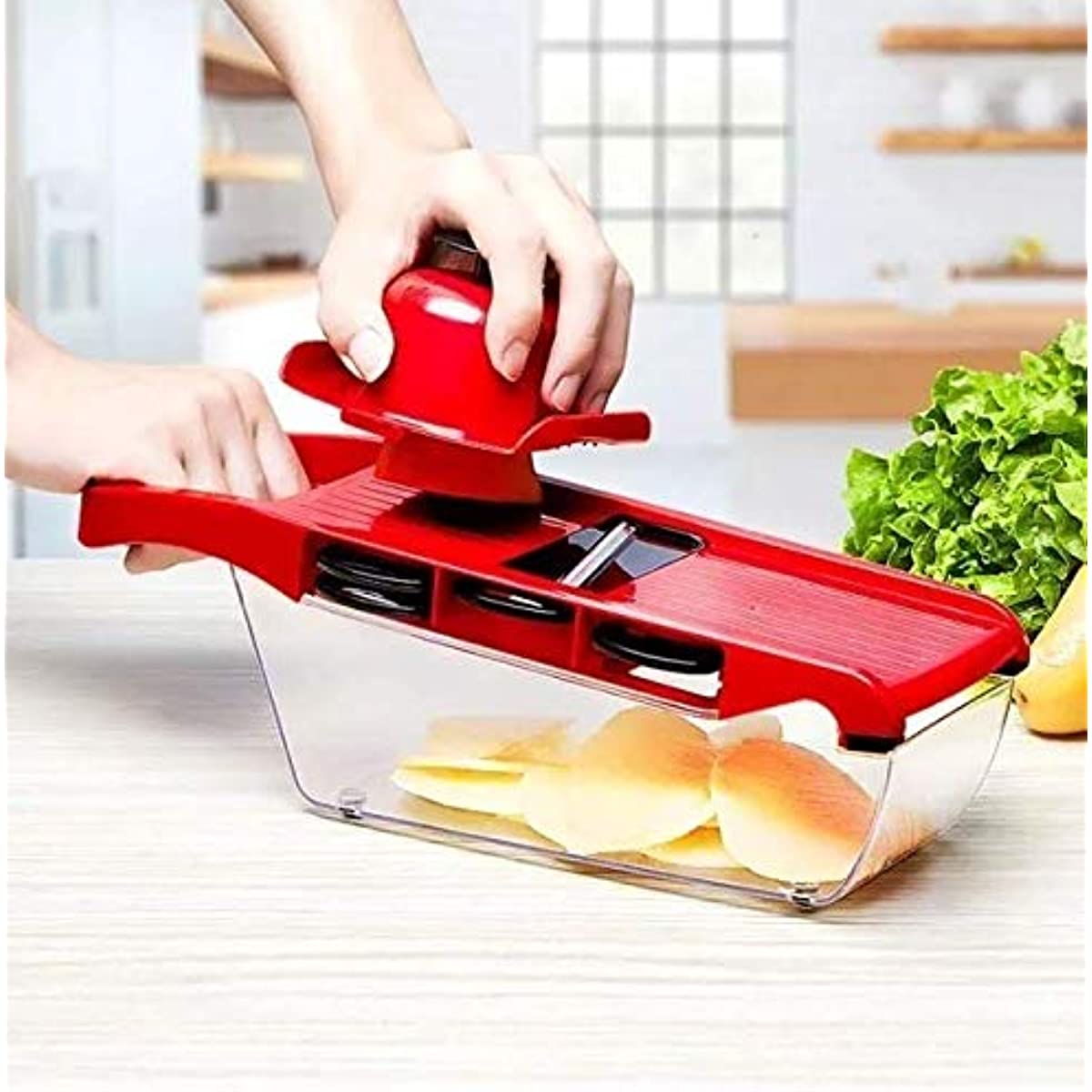 Mandoline Slicer Nicer Fatiador Cortador De Legumes 6 Em 1