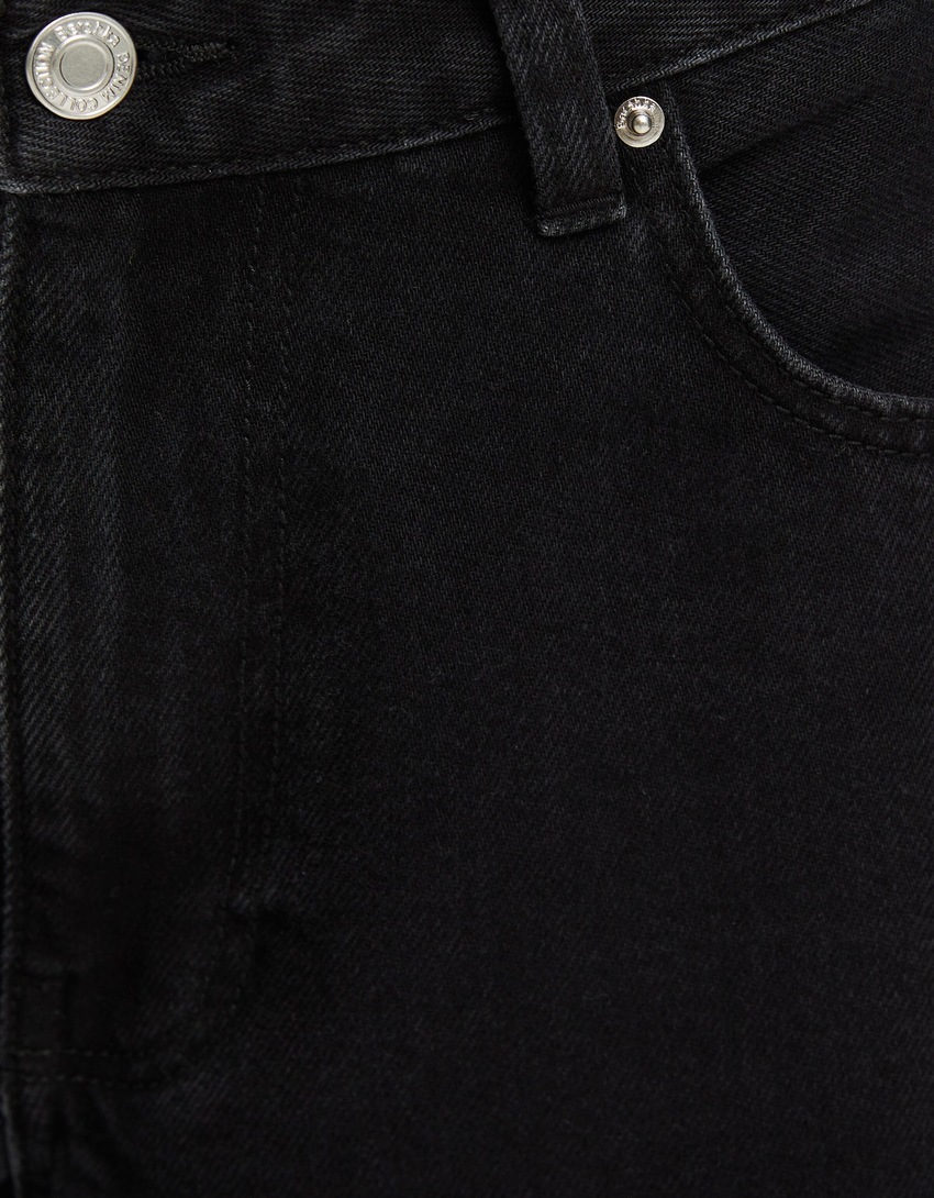 calça jeans de perna larga