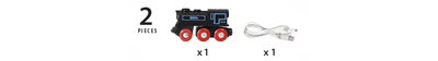 BRIO World 33599 Oppladbart Lokomotiv med Mini-USB-Ledning