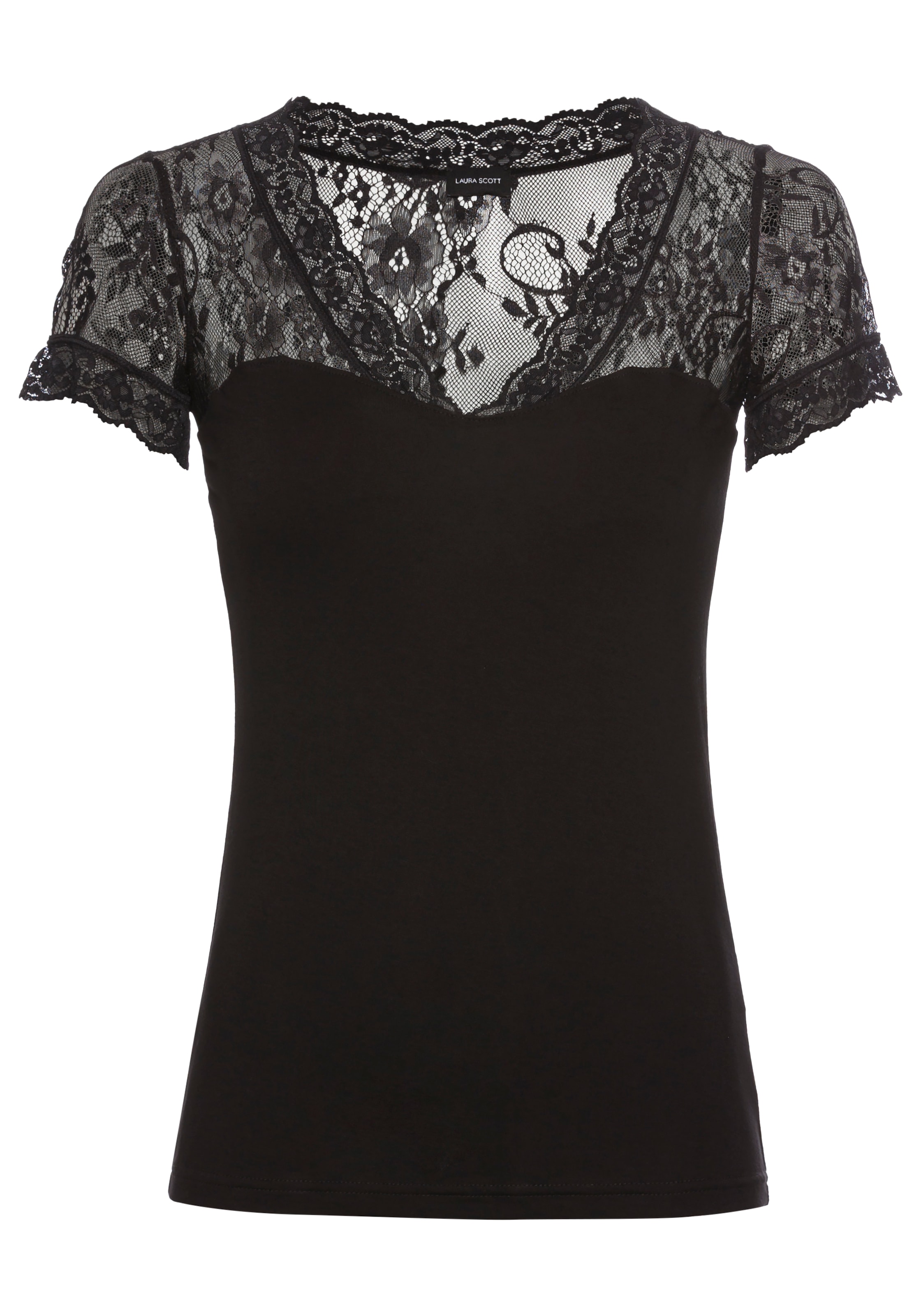 Laura Scott Spitzenshirt , im Lingerie-Look