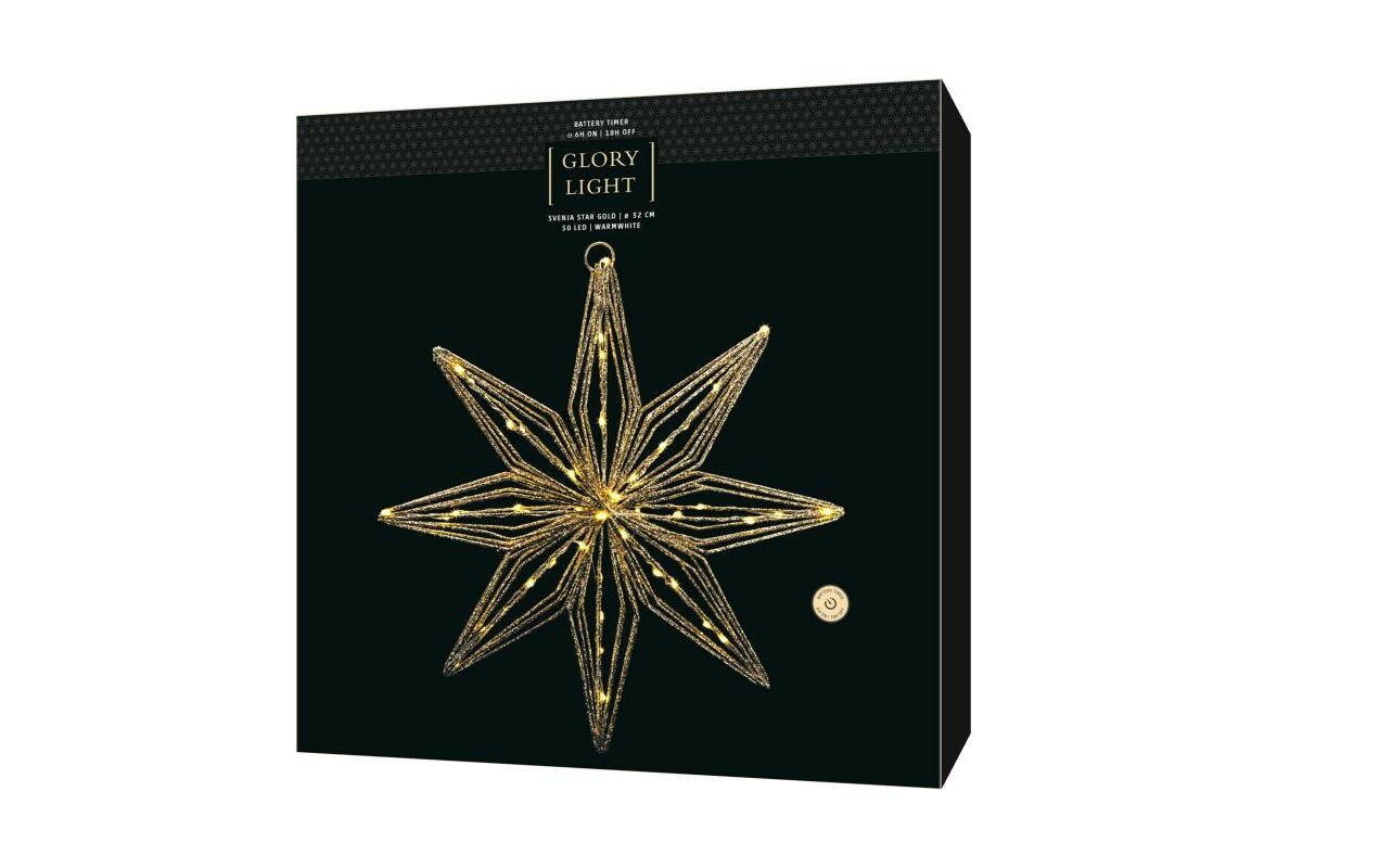 Fensterhänger Svenja Stern, Ø 32 cm, GoldLED-Fensterhänger