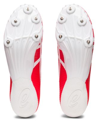 Chaussures Athlétisme Asics Hypersprint 8 Rouge Blanc Unisexe