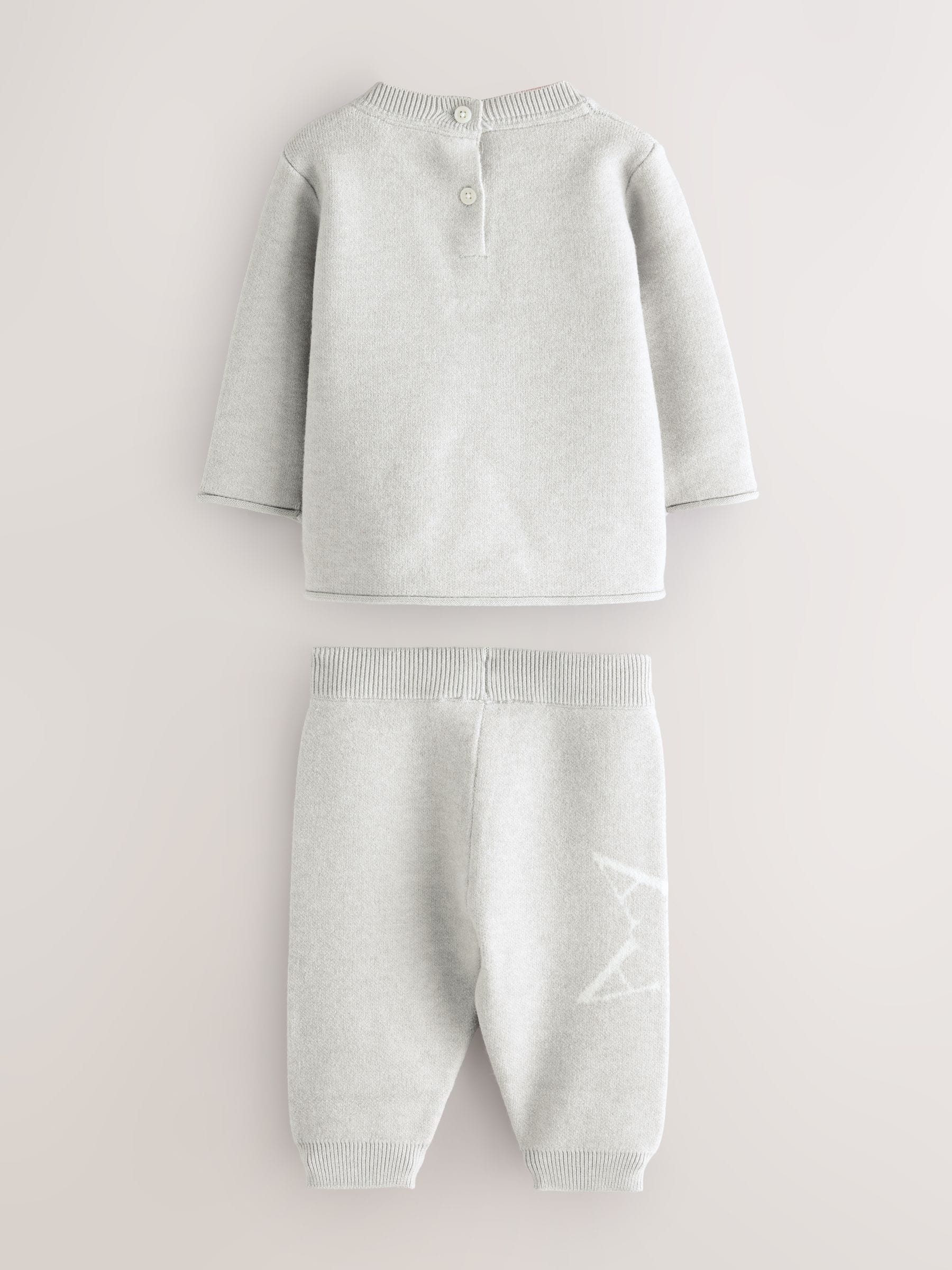 smALLSAINTS Knitted Top and Joggers Baby Boys Set