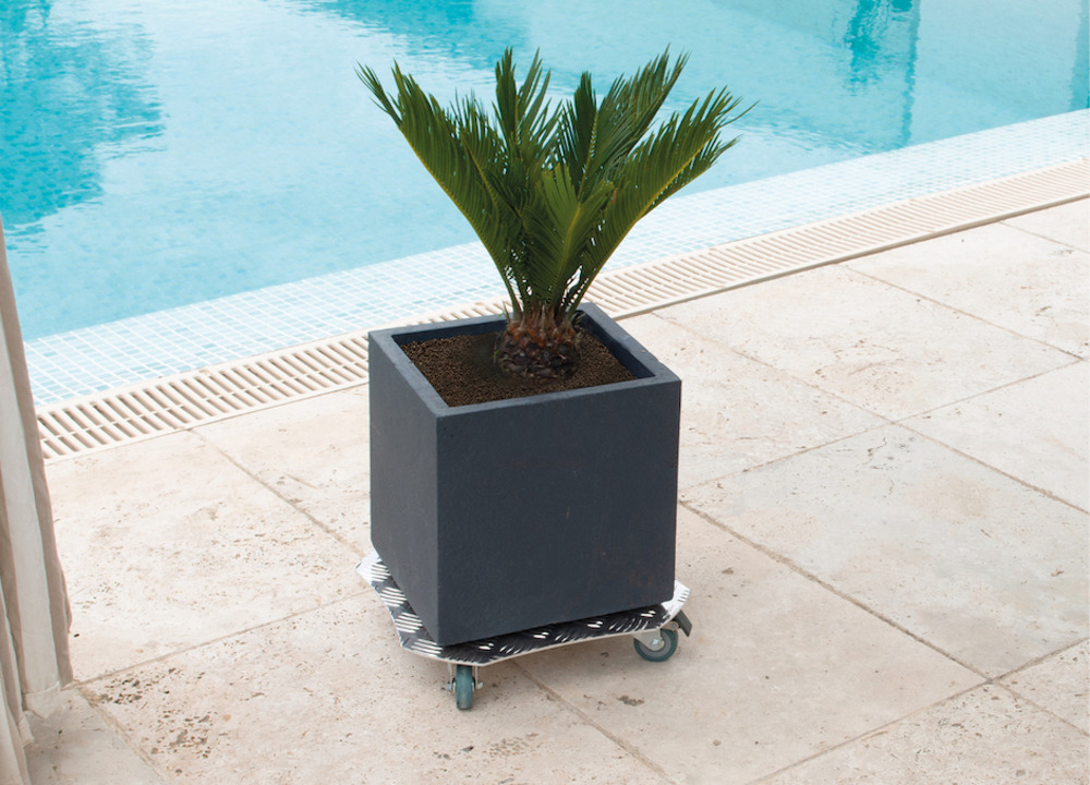 Roule plante alu 34 x 34 cm - louis moulin
