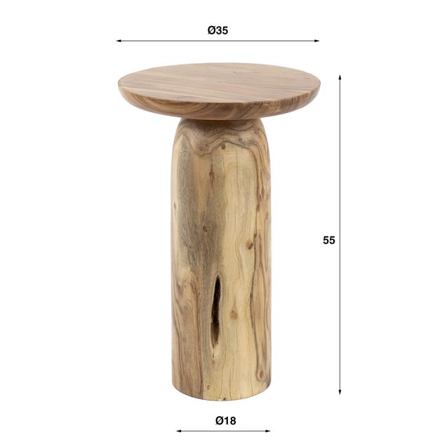 Hoyz Collection - Bijzettafel River Solid XL - Massief Acacia Naturel