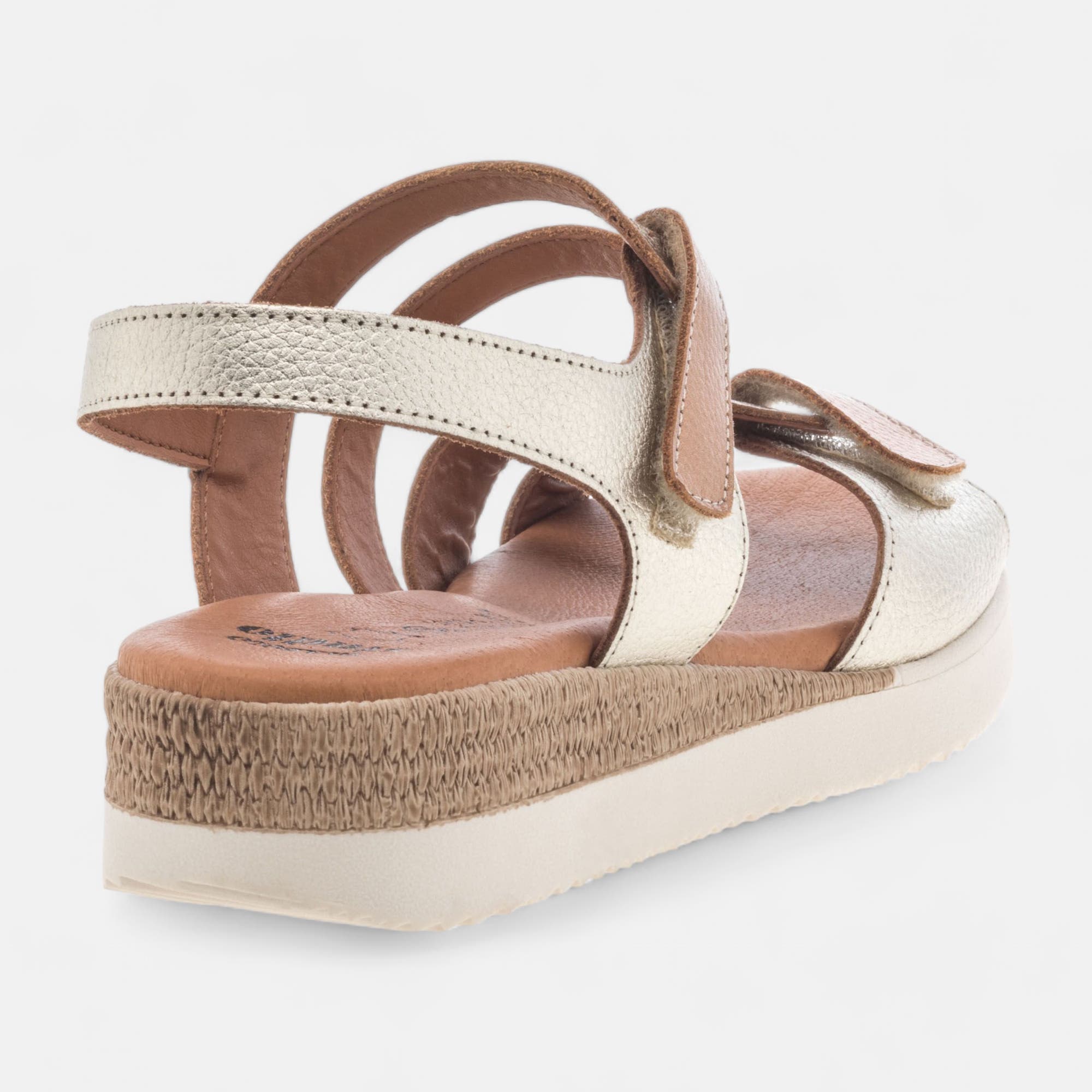 Sandales Femme en cuir bronze