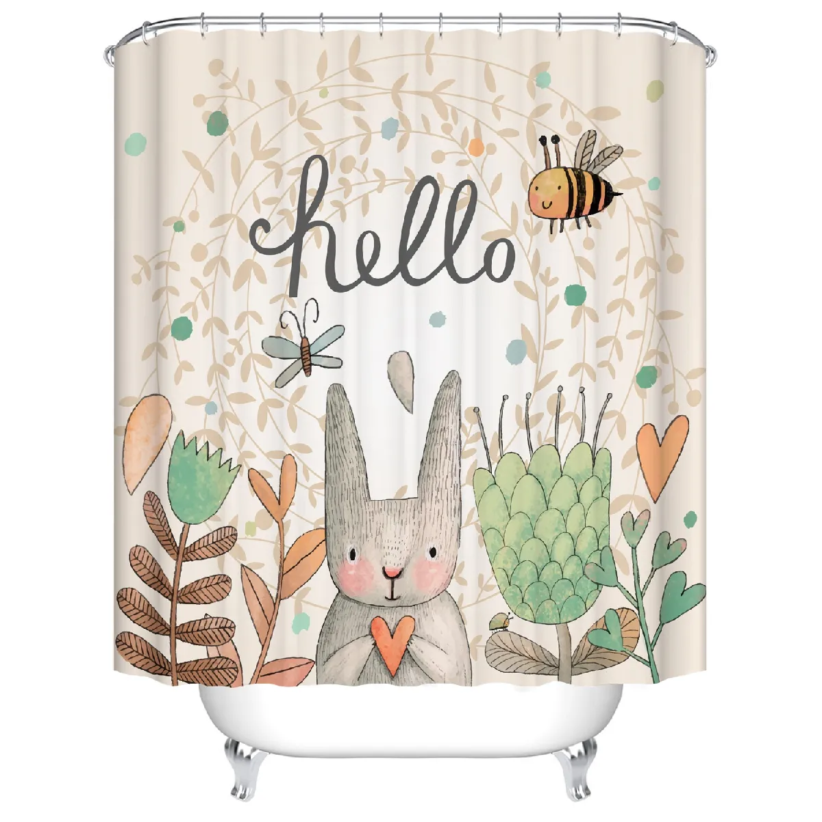Universal Rideau de douche Rabbit Sang Sang - Beige