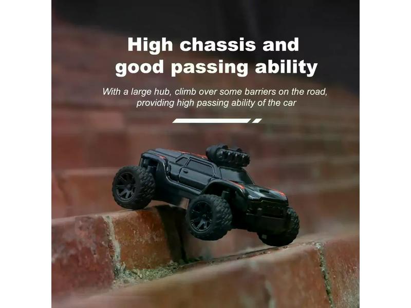 Turbo Racing Micro Monster Truck TC-01, Schwarz, RTR, 1:76 Vollwertiges RC-Auto im micro Format