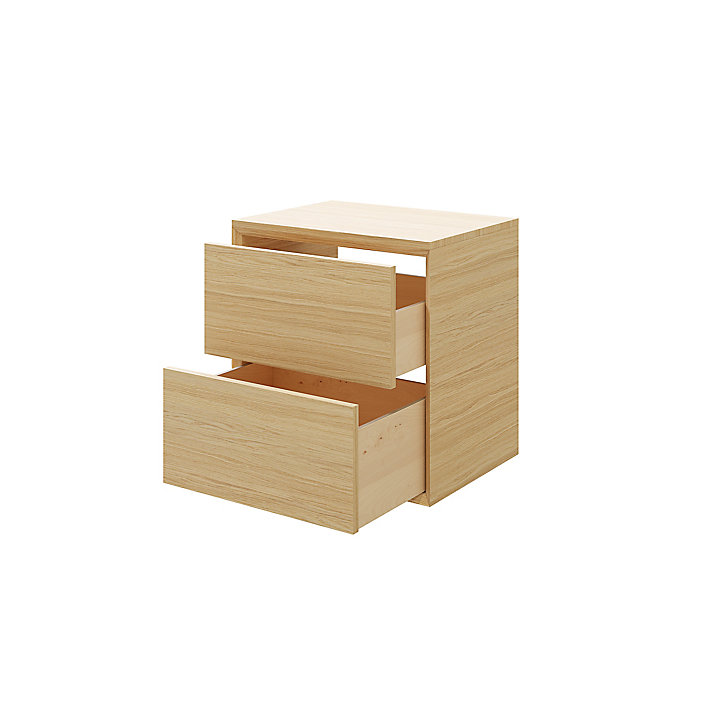 Meuble sous vasque à suspendre GoodHome Avela placage chêne 60 cm + plan de toilette Avela