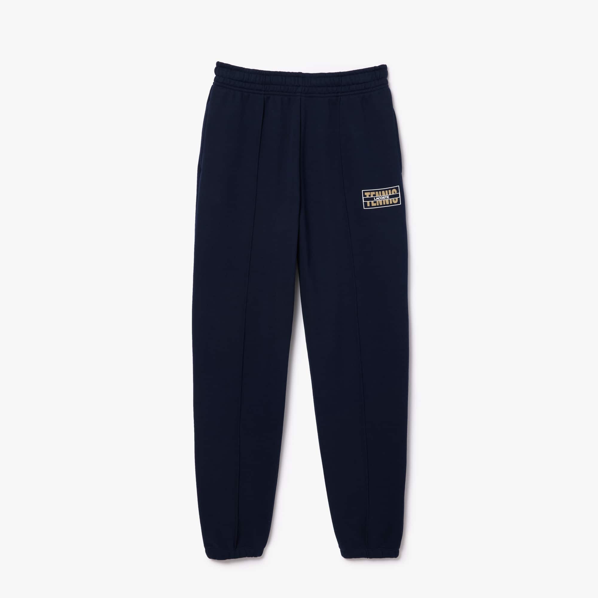 Pantalon de survêtement Jogger imprimé tennis en molleton Pantalons de survêtement - Bleu - Lacoste - Femme