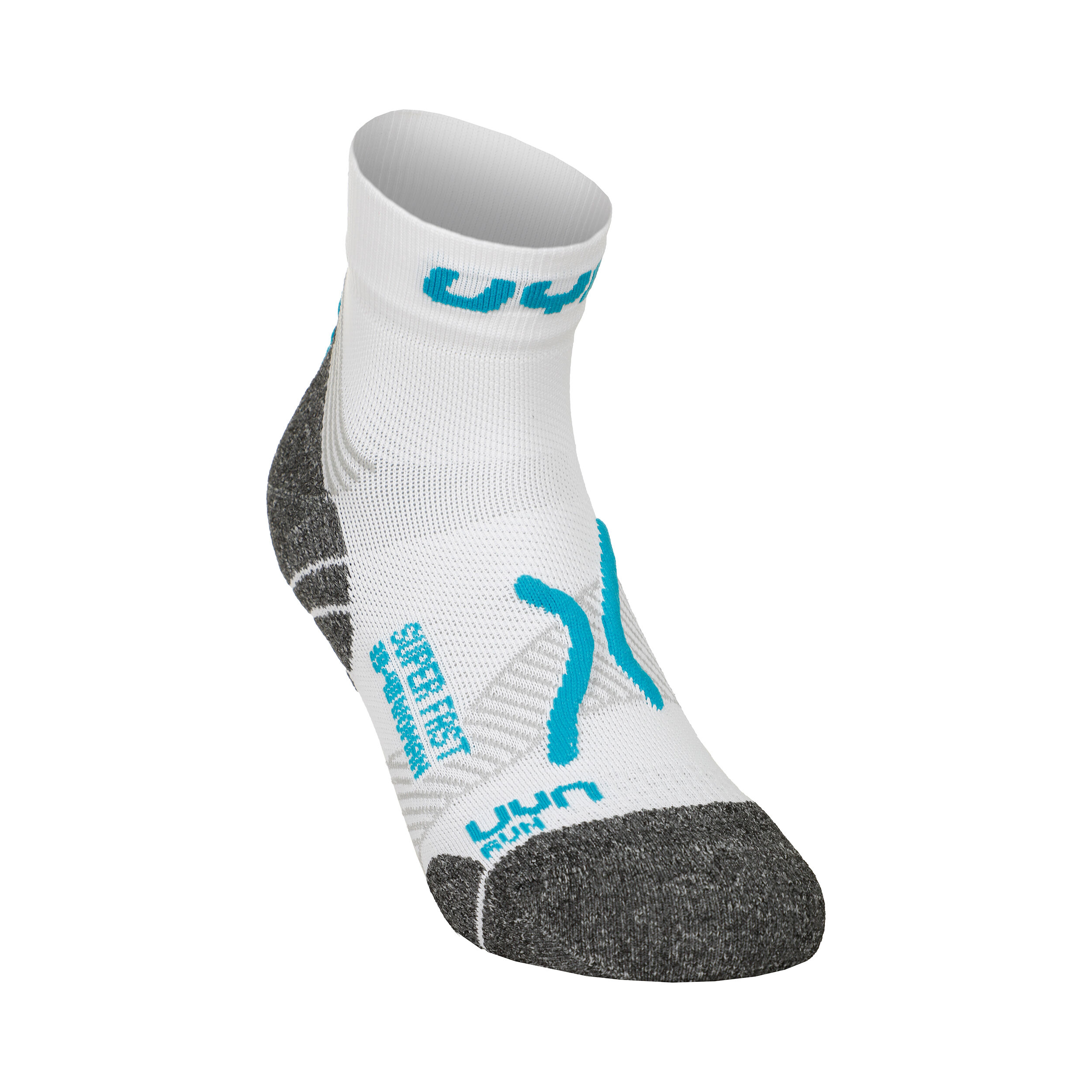 UYN Super Fast Chaussettes De Running Pack De 2 Unités Femmes - Blanc , Turquoise