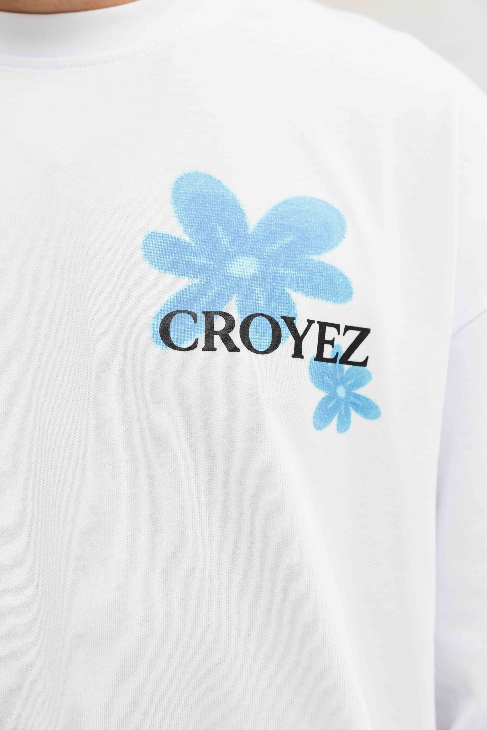 Croyez Botanique Longsleeve Heren Wit/Blauw