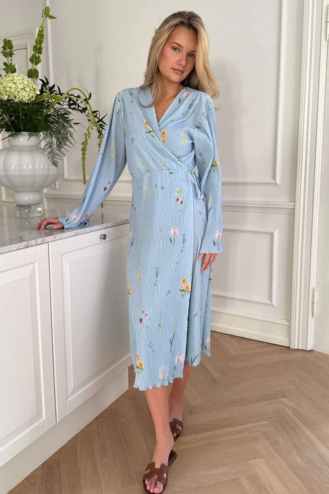BYIC Ofeliaic Long Wrap Dress A23640