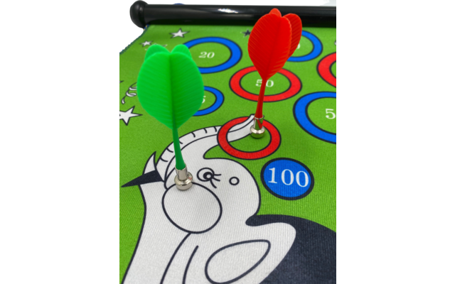 sunflex sport Circus magnetische Dartscheibe beidseitig bedruckt und 6 Pfeilen