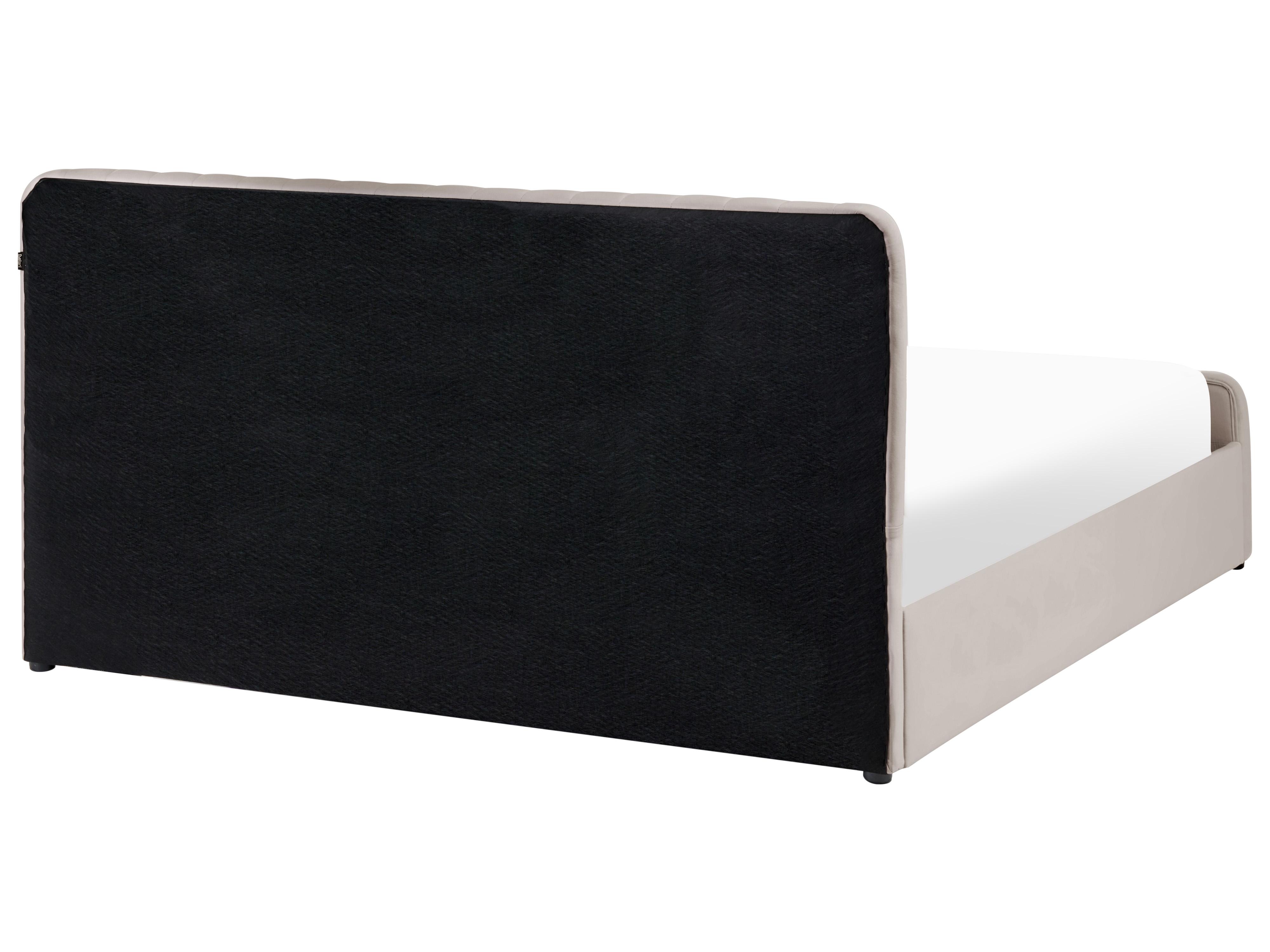 Bed met opbergruimte LUNAN 180 x 200 cm Taupe