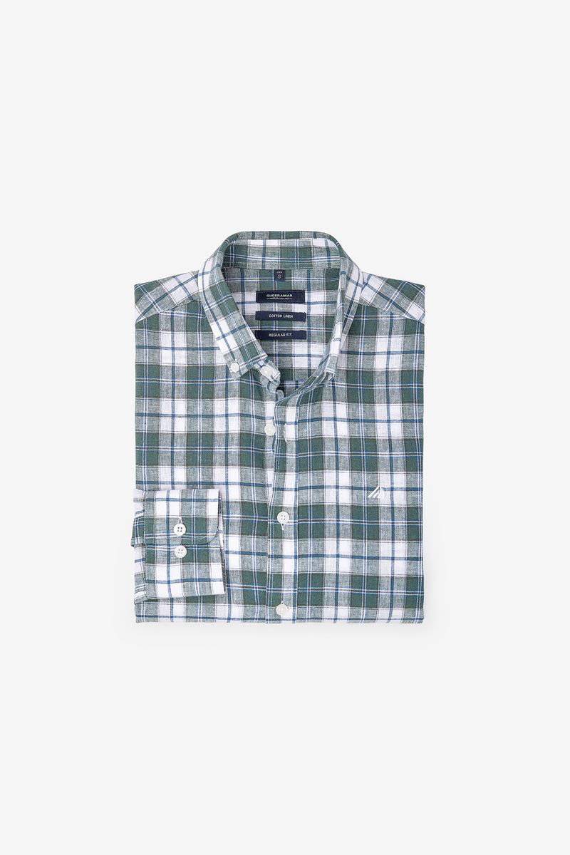 CAMISA ALGODÃO/LINHO QUADRADOS