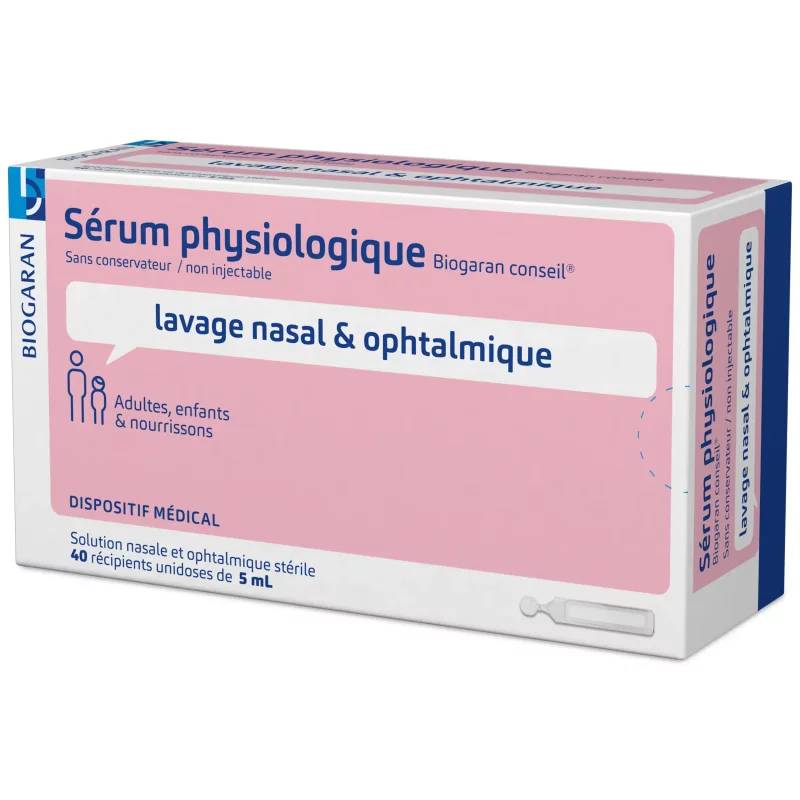 Sérum Physiologique Biogaran Conseil - 40 Unidoses