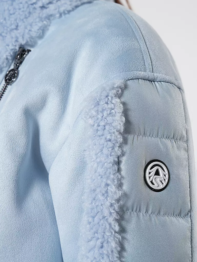 SPORTALM Jacke in Felloptik hellblau