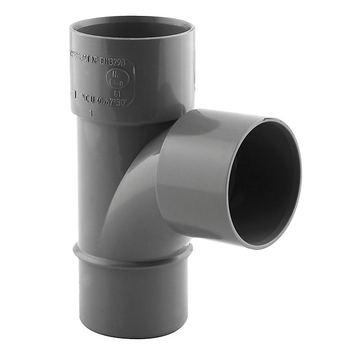 Té de branchement mâle femelle Interplast 87° ø40 mm