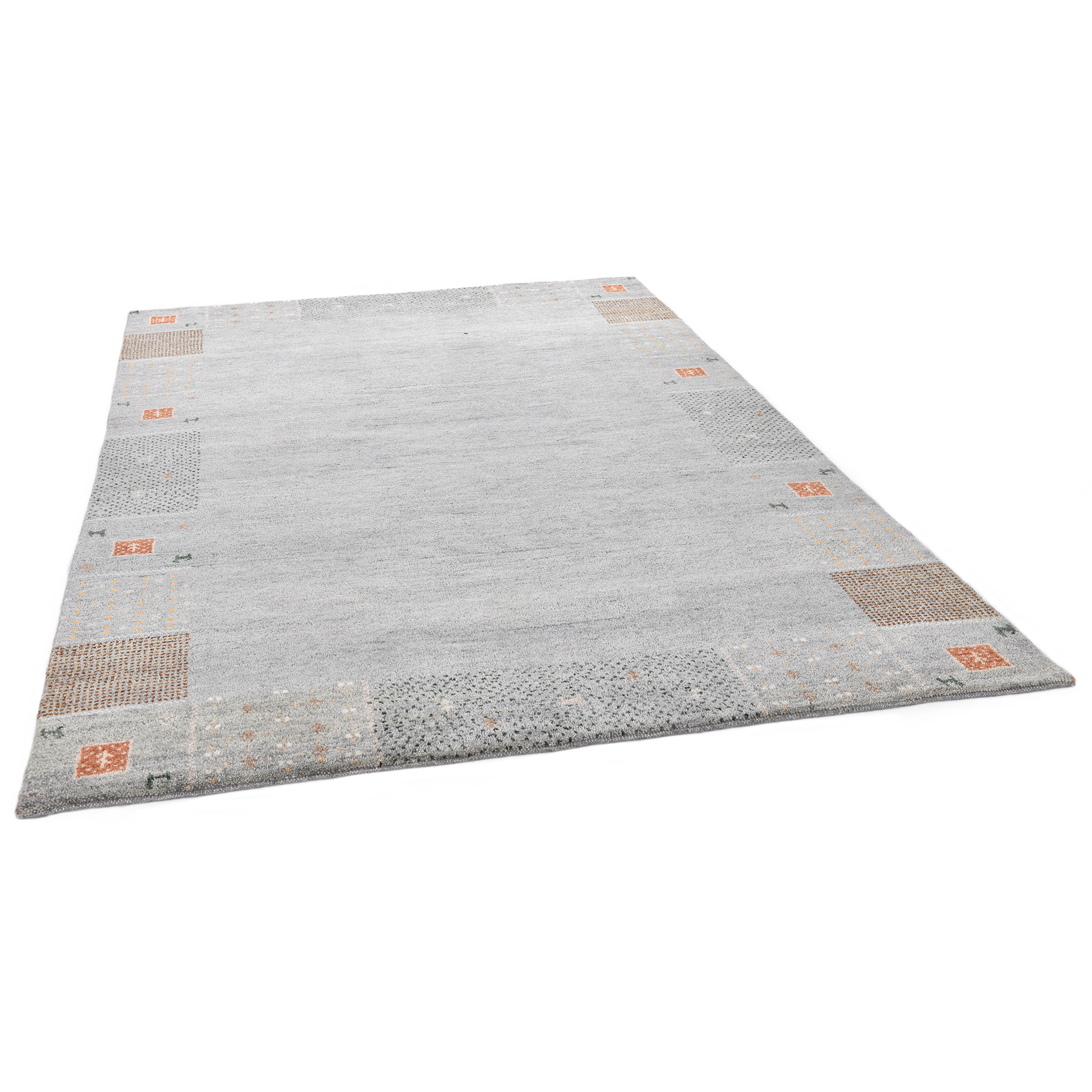 Teppich DENVER - grau - Schurwolle - 70x140 cm