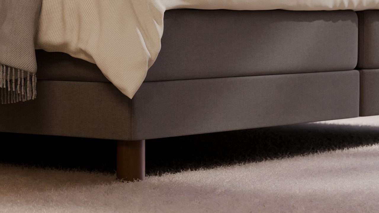 Elektrische boxspring Ridge met Kårlsson Excellence matras - Warm wool dark grey
