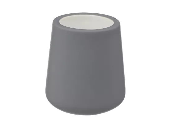 Brosse WC avec support en céramique Gris galet