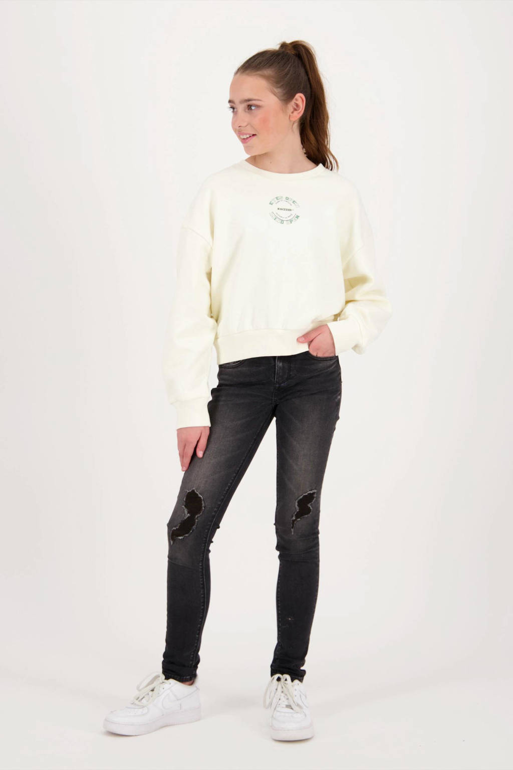 Raizzed longsleeve Lincoln wit