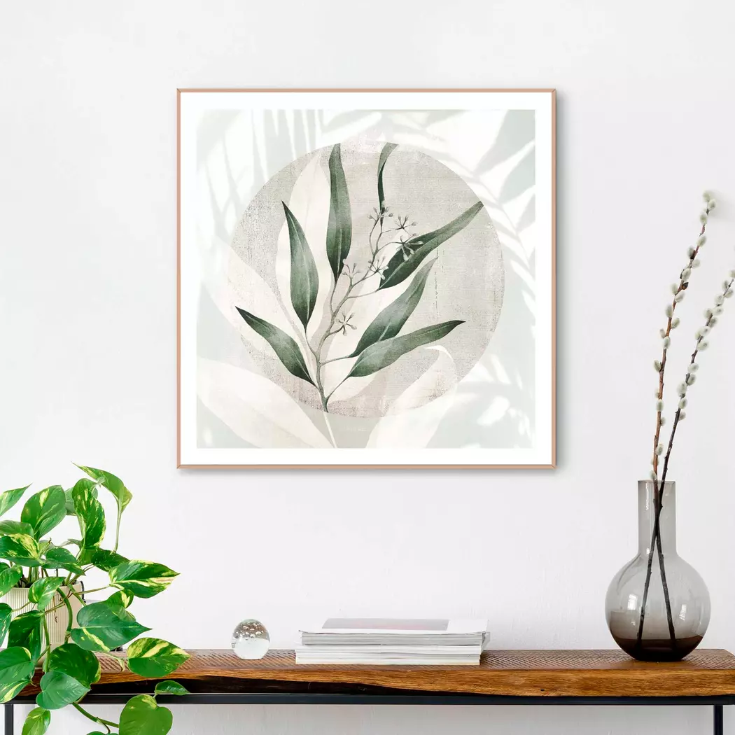 Wandbild 50 x 50 cm Illustrated Leafs