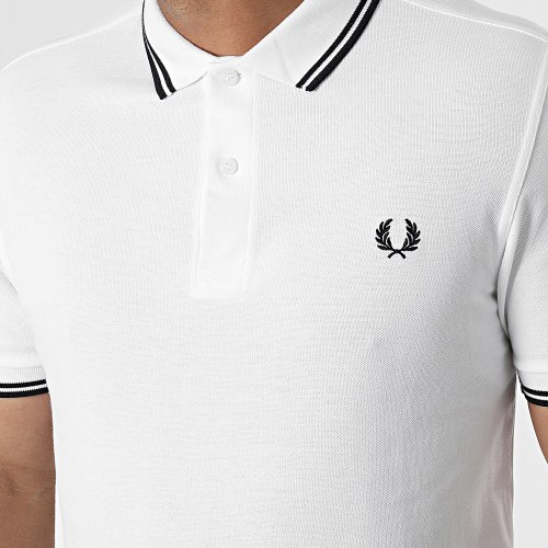 Polo Manches Courtes Twin Tipped M3600 Blanc