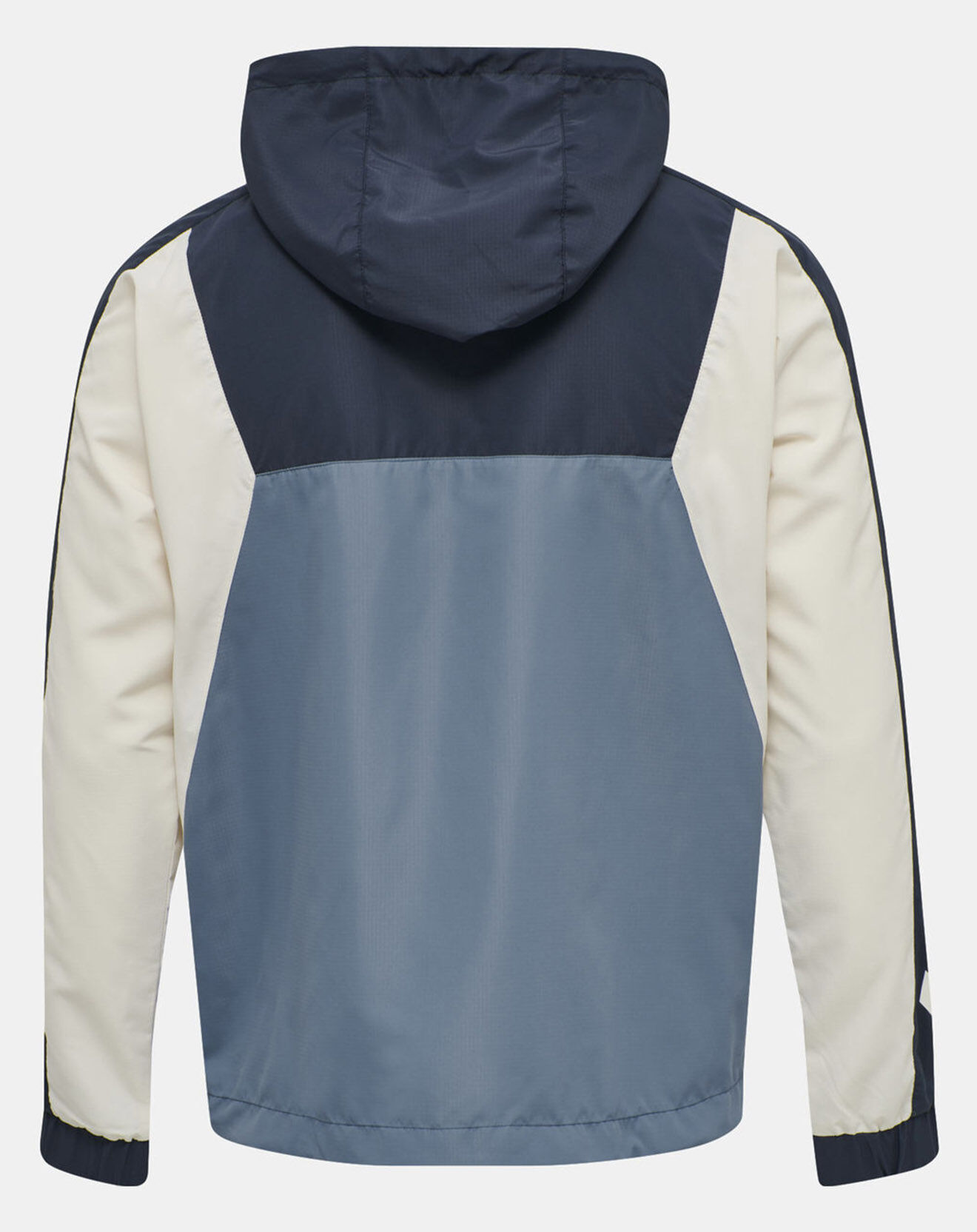 Hummel Blouson fin coupe-vent à enfiler demi zip bleu/blanc
