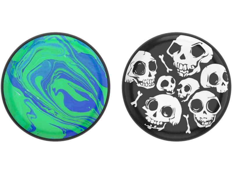PopSockets Schlüsselanhänger PopPucks Starter Pack Blue Jar Schlüsselring mit Trickmagnet