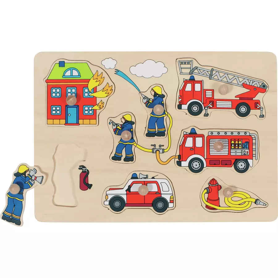 goki Steckpuzzle Feuerwehr, 8 Teile