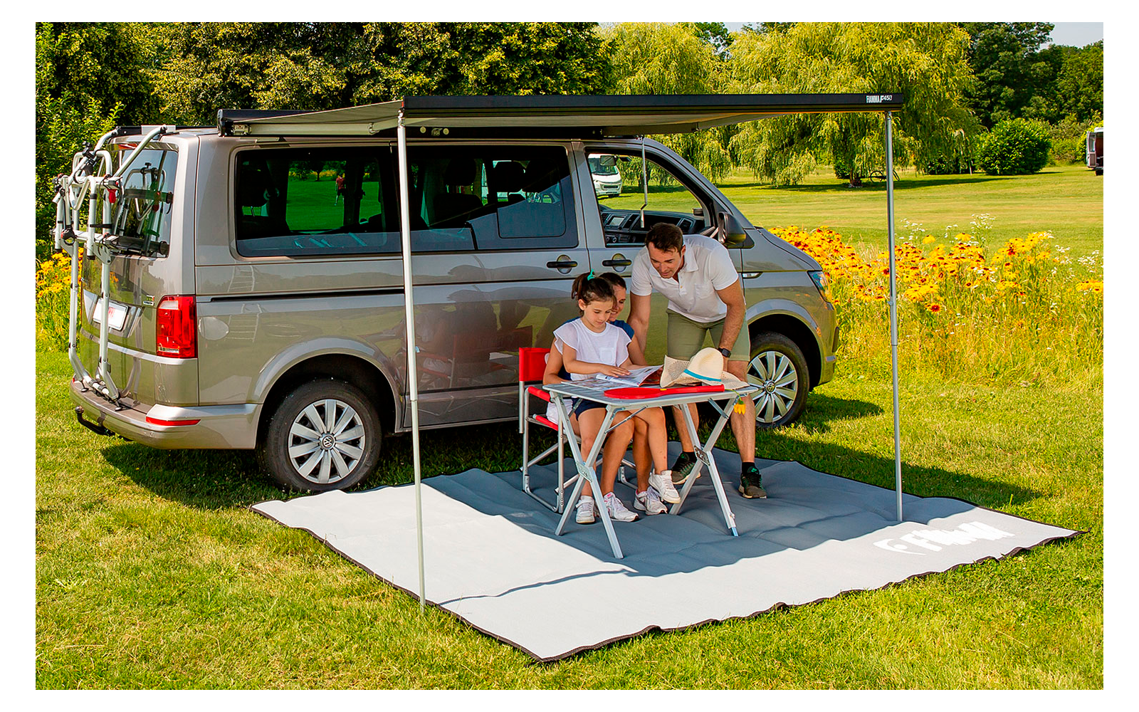 Fiamma Wandmarkise F45s 260 cm für VW T5 / T6 / Multivan / Transporter (Deep Black / Royal Grey)