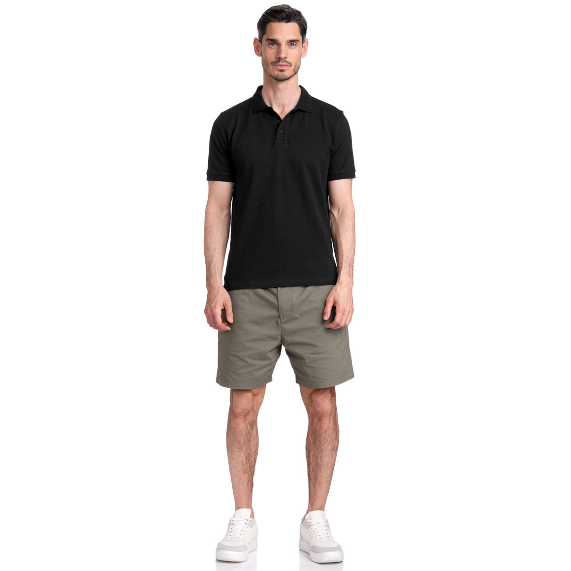 VanVaan Herren Poloshirt in Piqué-Qualität schwarz