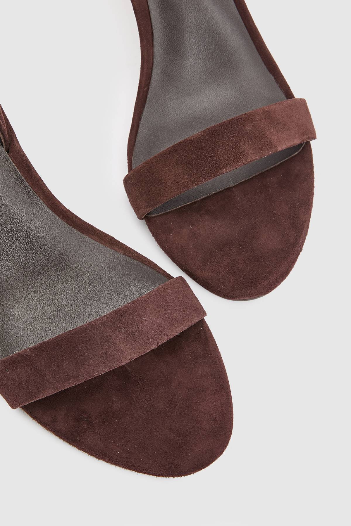 KarenMillen Sandale À Lanières En Cuir À Talon Métallisé